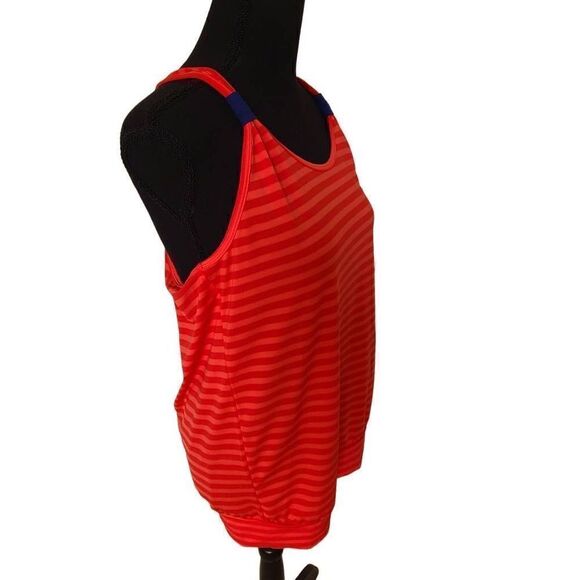 Lija Womens Athletic Activewear Tops Halter Back Sleeveless Red Large - Picture 2 of 11